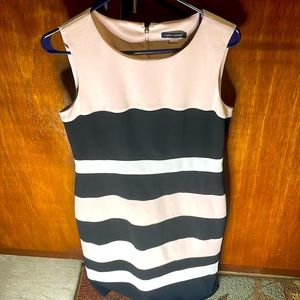 Striped, pink and black dress